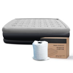 PO NAPRAWIE Nadmuchiwany materac 203 x 152 x 46 cm czarny łóżko dmuchane KPUY podwójne