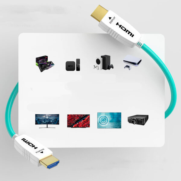 Kabel HDMI 8K Fiber Optic RUIPRO 12M HDMI 2.1 Ultra High Speed 48Gbps 8K@60Hz 4K@120Hz - obrazek 2