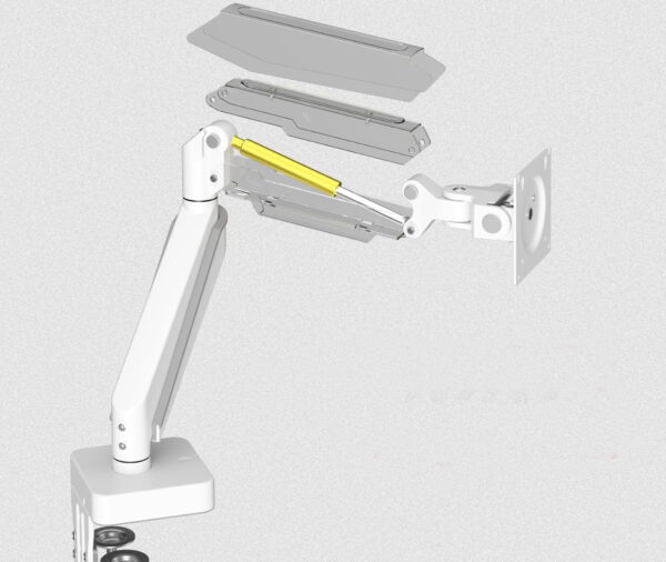 Biały uchwyt HILLPORT A9W na monitor 13-49 cali, 20 kg, VESA 75/100 mm - obrazek 6
