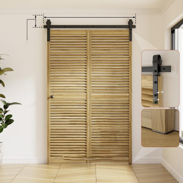 System drzwi przesuwnych WOLFBIRD 1M 70-80 cm zestaw kółka składany - obrazek 9