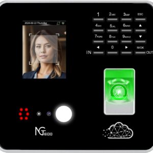 POWYSTAWOWY Rejestrator czasu pracy NGTeco z twarzą odciskiem karty RFID