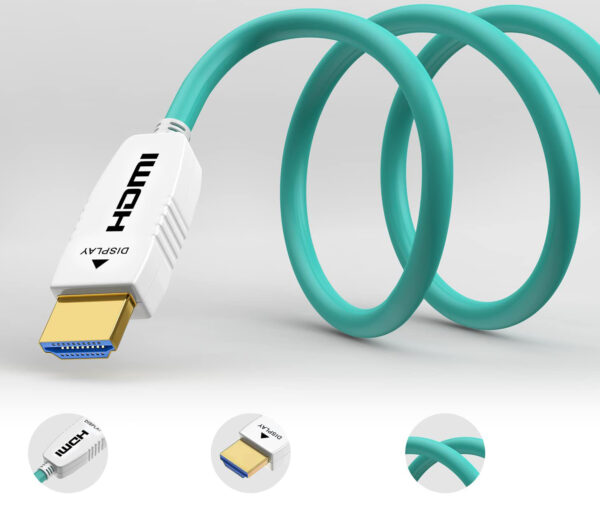 Kabel HDMI 8K Fiber Optic RUIPRO 12M HDMI 2.1 Ultra High Speed 48Gbps 8K@60Hz 4K@120Hz - obrazek 3