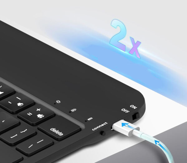 Etui klawiatura Nuflaz X7 iPad 10./11" QWERTZ DE z touchpadem - obrazek 4