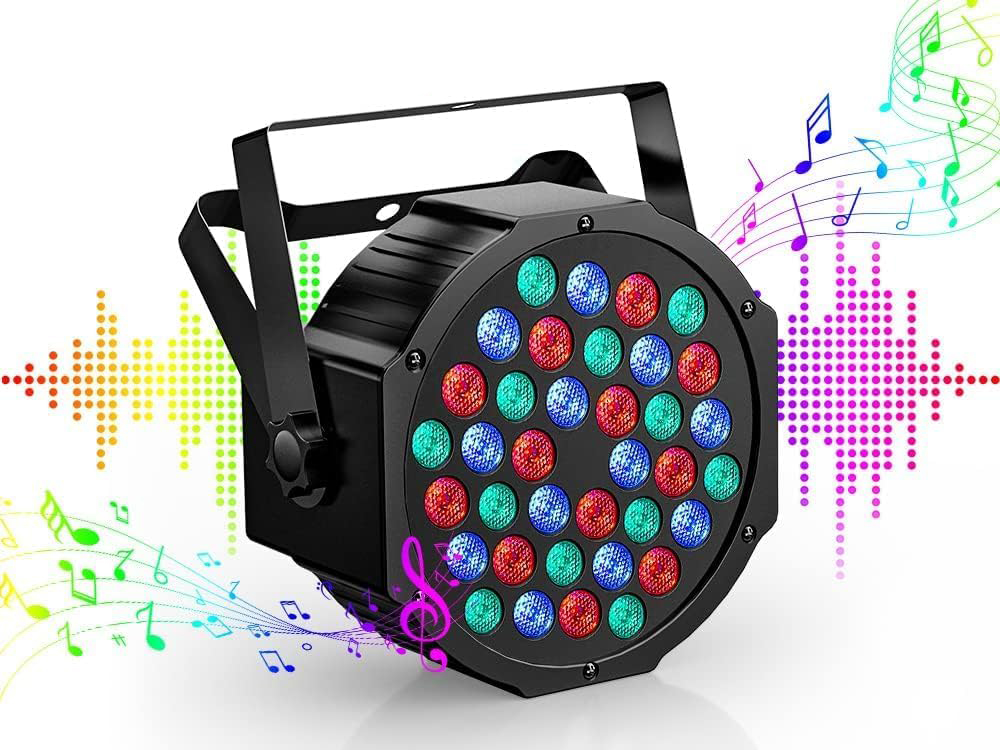 Lampy LED Disco RGB ZQ01104 oświetlenie dyskotekowe 7 trybów zestaw 4 szt. - obrazek 7
