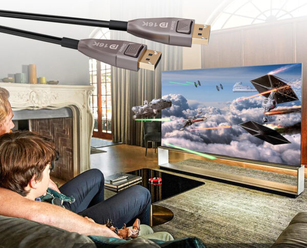 Używany Kabel światłowodowy CHENLENIC 80 Gbps 8K 15 metrów - obrazek 7