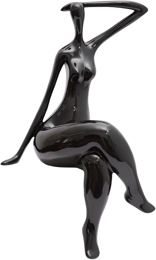 Figurka kobiety NENBOLEC czarna 40 cm elegancka dekoracja wnętrza o nowoczesnym designie