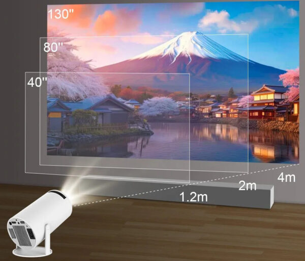 RESTEQ Projektor kina domowego HD Android 11 z WiFi 6 i Bluetooth 5.0 - obrazek 8
