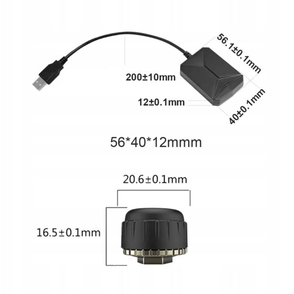 System czujników monitorowania ciśnienia w oponach ATOTO AC-UTP1 USB TPMS - obrazek 2