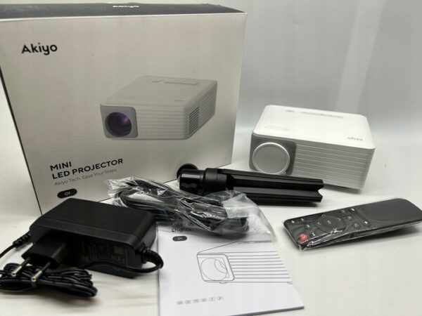 Mini projektor ze statywem AKIYO O1 Full HD 1080p kompaktowy projektor przenośny z wyraźnym obrazem i podstawą w zestawie - obrazek 7