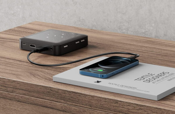 Mini projektor AKIYO, USB, HDMI, 12 V/2 A, 70W, Powystawowy - obrazek 5