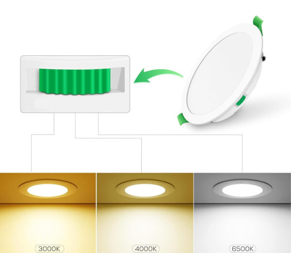 UŻYWANY Zestaw 6 wpuszczanych spotów LED ALUSSO 19-25W 3000-6500K - obrazek 3