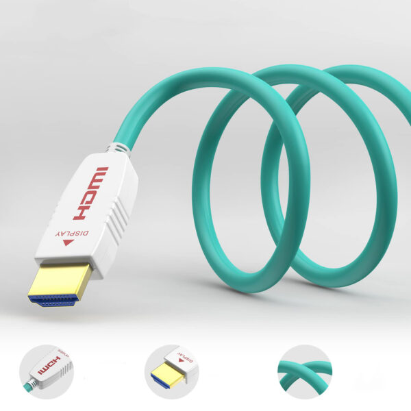 Kabel światłowodowy RUIPRO SNUKAOC21V101A, optyczny HDMI 2.1 48Gbps, 15 m - obrazek 3