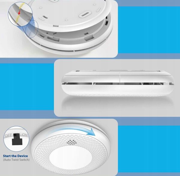 Detektor dymu Safeliveo CS12W, Wi-Fi, Tuya/Smart Life, 5 szt. - obrazek 4