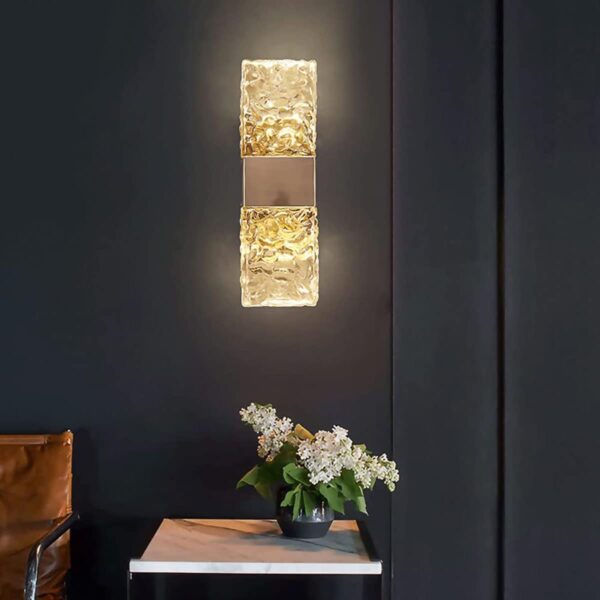 Kinkiet Sxtiger Nordic Crystal Golden LED, 3 kolory światła - obrazek 8