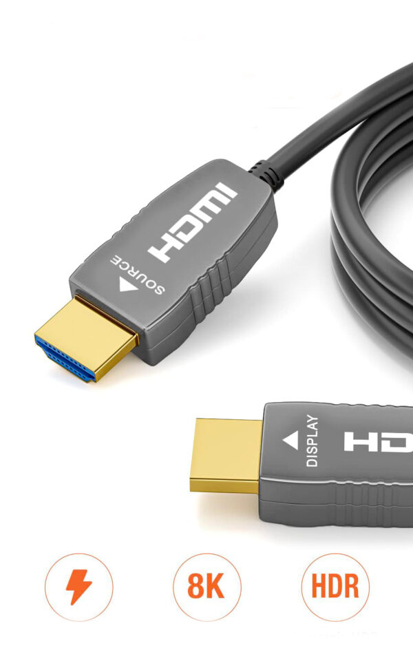 Światłowodowy kabel HDMI RUIPRO 8K CL2 2.1 48Gbps 7,6 m kabel optyczny do transmisji obrazu Ultra HD - obrazek 7