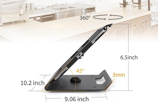 Stojak Beelta na iPad do 10,2" obrotowy 360° antykradzieżowy czarny - obrazek 5