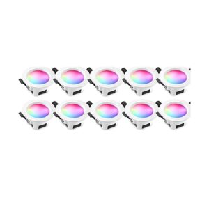 Zestaw 10 inteligentnych lamp LED RGB GEYUEYA Bluetooth 5W 350 lm