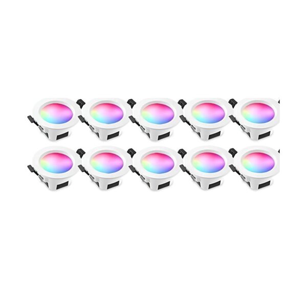 Zestaw 10 inteligentnych lamp LED RGB GEYUEYA Bluetooth 5W 350 lm