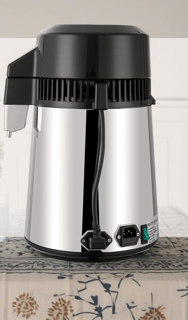 USZKODZONY/UŻYWANE Destylator wody 800W z dzbankiem szklanym, ze stali nierdzewnej filtrujący wodę - obrazek 8