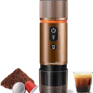 Przenośny ekspres do espresso CONQUECO PCM020B, 12V, 13500 mAh, Powystawowy