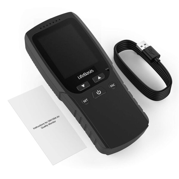 Cyfrowy detektor LifeBasis HCHO PM2.5 PM1.0 przenośny miernik jakości powietrza LCD - obrazek 7