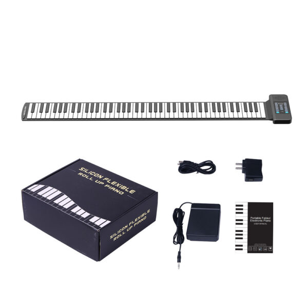 Składany Pianino Elektroniczne 88 Klawiszy, Bluetooth, dla Początkujących - obrazek 3