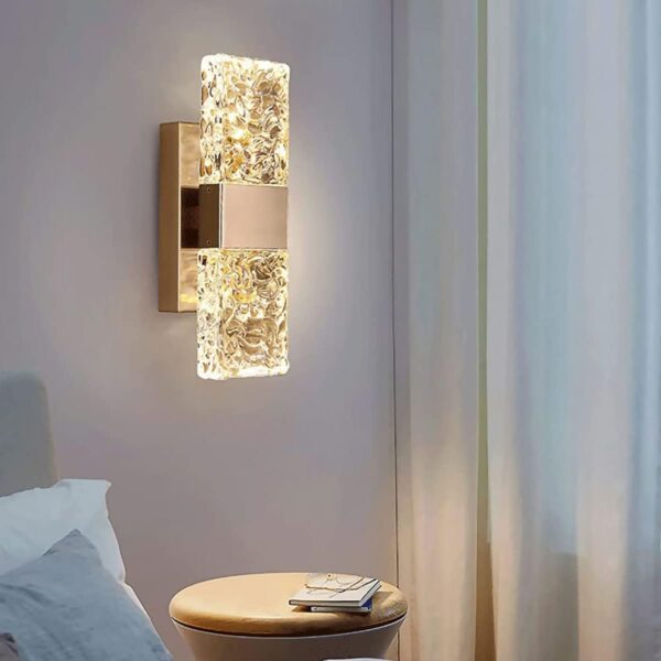 Kinkiet Sxtiger Nordic Crystal Golden LED, 3 kolory światła - obrazek 2