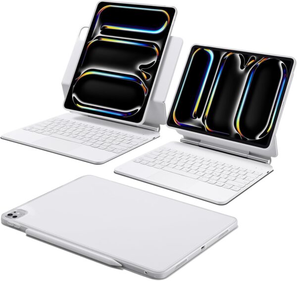 Etui z klawiaturą do iPad Pro 13 (2024) ESR 6В023 360 biały QWERTZ