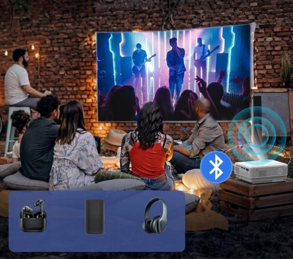 Miniprojektor AKATUO 5G WiFi, XR21, Bluetooth, Full HD 1080p, 10000Lm - obrazek 4