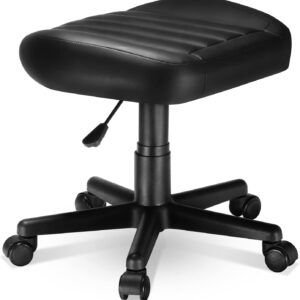 EUREKA ERGONOMIC taboret biurowy regulowany 35-43 cm obrotowy 360° czarny