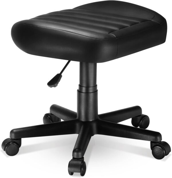 EUREKA ERGONOMIC taboret biurowy regulowany 35-43 cm obrotowy 360° czarny