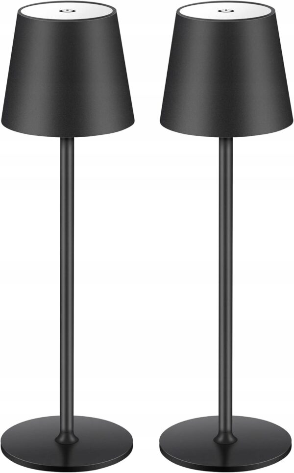 Bezprzewodowa lampa stołowa LED Zoeger, 3000K, IP54, czarna