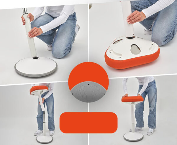 Fotel biurowy EZSIDE SMART-Sitting Ergonomiczny stołek regulowany do biura - obrazek 3