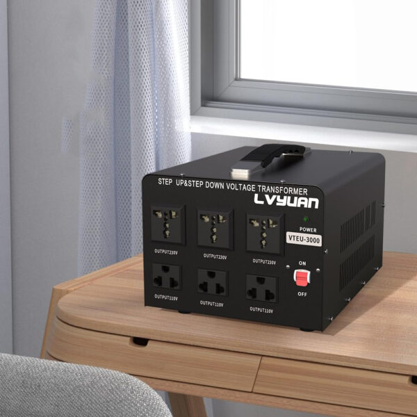 Przetwornik napięcia Yinleader 3000 VA 110 V, USA, 110V/220V, 3 gniazdka - obrazek 6