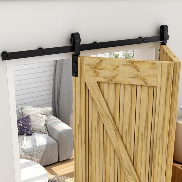 Zestaw akcesoriów do drzwi przesuwnych QINAIXQM, do szerokości 122CM - obrazek 8
