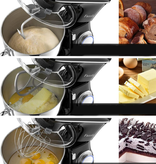 USZKODZONY Robot kuchenny Facelle SM-1554 1500W 8L black mikser z uszkodzeniem mechanicznym - obrazek 6