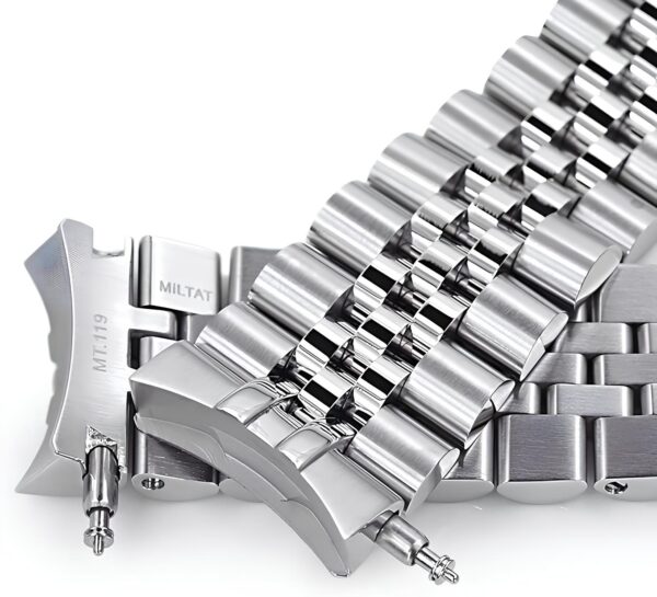 Pasek MiLTAT 20 mm do zegarka Seiko 5-40 mm matowa stal rozmiar L - obrazek 2