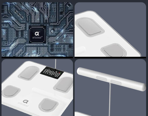 Waga do ciała Arboleaf, model Bluetooth z 8 elektrodami, wysoka precyzja - obrazek 6
