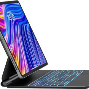 Etui z klawiaturą Earto iPad Air 2024, 12.9 cali, układ QWERTZ, czarne