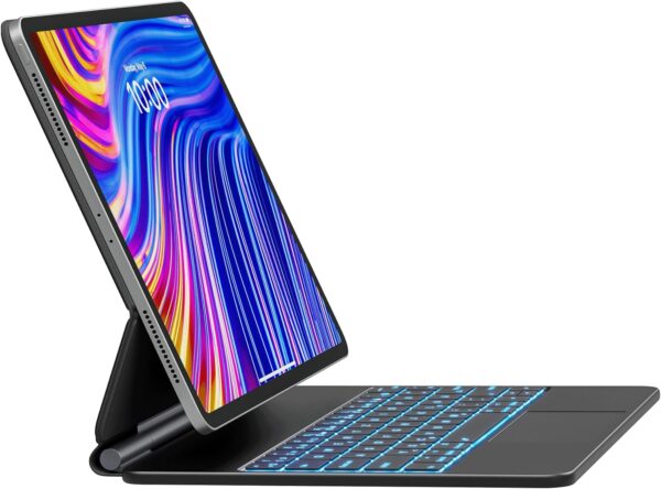 Etui z klawiaturą Earto iPad Air 2024, 12.9 cali, układ QWERTZ, czarne