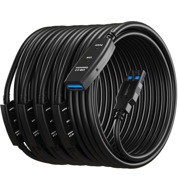 Przewód przedłużający-repeater MutecPower, USB 3.0 A, 30 metrów