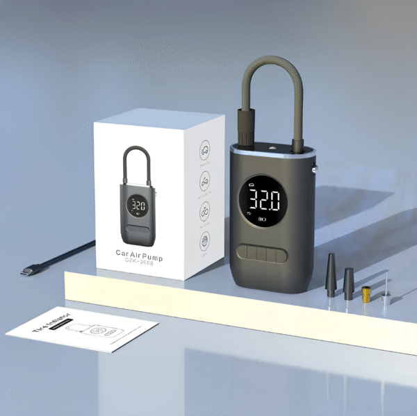 Mini kompresor samochodowy 3w1 (+ latarka + powerbank) 120w CZK-3668 - obrazek 6