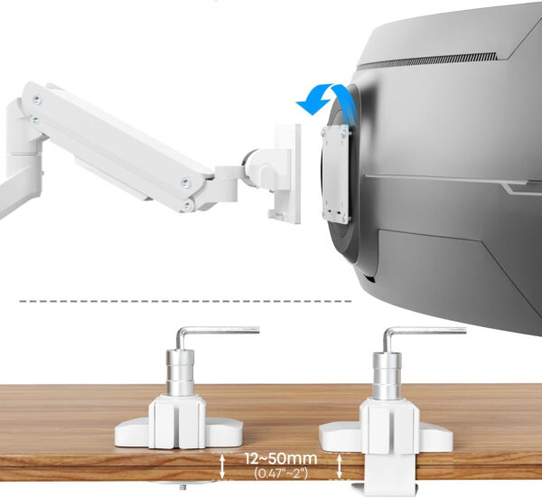 UŻYWANE Ramię do monitora 17-49" gazowa sprężyna uchył/obrót 2-20 kg LDT69-C012 - obrazek 6