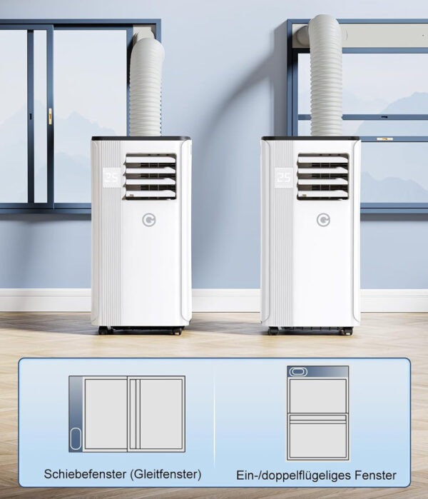 Klimatyzator mobilny KGOGO 9000BTU 4w1, 2,64 kW, z wyświetlaczem - obrazek 2