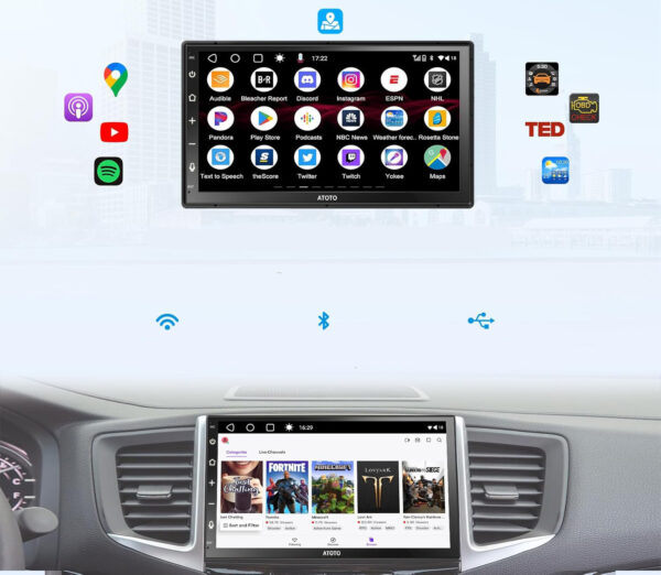 ATOTO A6G2B7PF System Multimedialny 7" z Apple CarPlay Double-DIN - obrazek 4