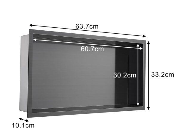 Niszka prysznicowa KINKIBOS 1224BK 60x30x10 cm stal nierdzewna - obrazek 7
