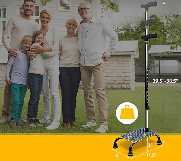 Schodowy chodzik Mybow 4 zęby regulowana pomoc rehabilitacyjna chodzenie po schodach - obrazek 7