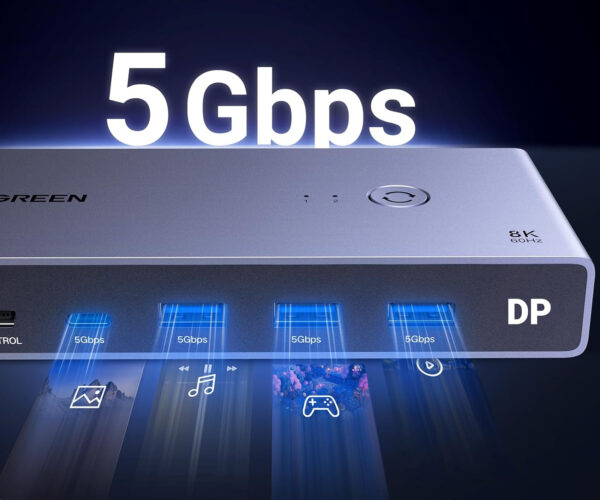 Przełącznik KVM UGREEN CM695 DisplayPort 8K z 4 Portami USB i Kablowymi - obrazek 8