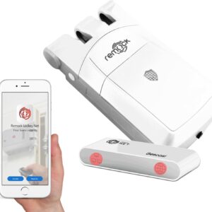 Niewidoczny zamek Remock PRO 3 W kolor brązowy zdalnie sterowany zamek bezpieczeństwa do drzwi instalacja bez kabli