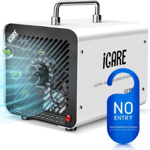 Generator ozonu iCare 30 000 mg/h 45 dB 110 W biały ozonator powietrza do dezynfekcji pomieszczeń